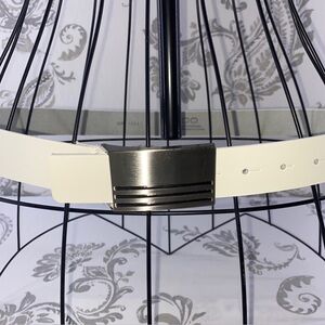 Aldo White Leather‎ Belt Size Medium